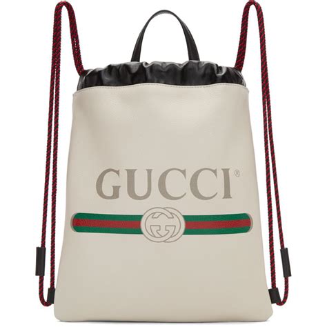 white gucci backpack|Gucci drawstring backpacks.